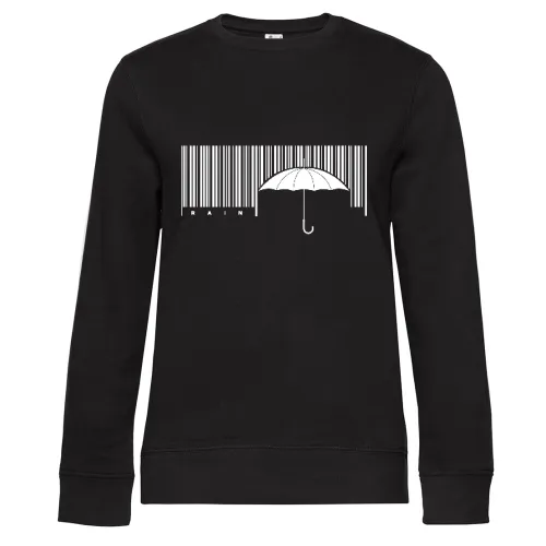 Regen Strichcode Sweat Frauen Queen Crew Neck