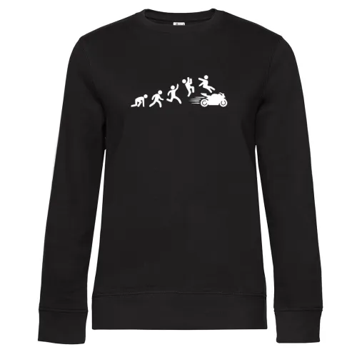 Rennmaschine Stichmännchen Motorrad Evolution Sweat