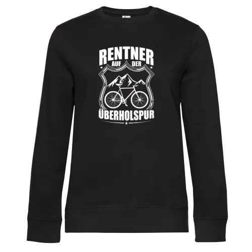 Rentner Ebike MTB Rente Fahrrad Überholspur Sweat Frauen Queen Crew Neck