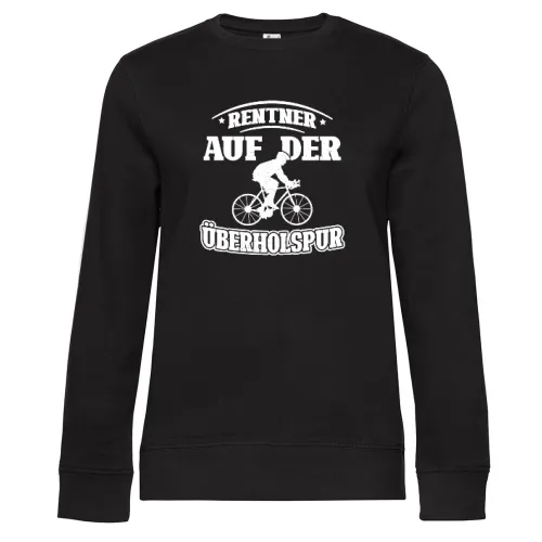 Rentner Radfahrer Überholspur - Opa Mountainbiker Sweat Frauen Queen Crew Neck