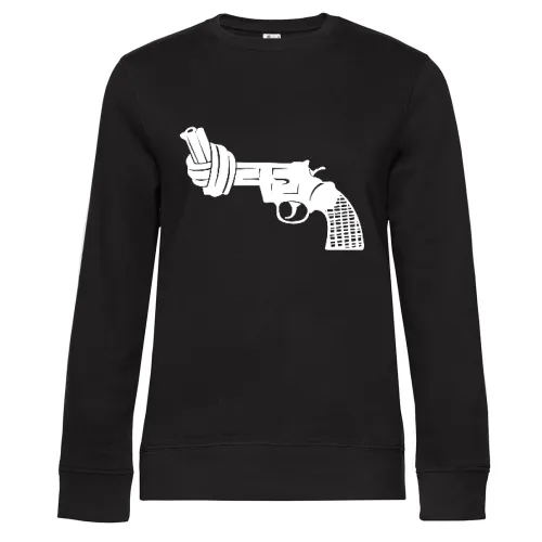 Revolver mit Knoten Sweat Frauen Queen Crew Neck