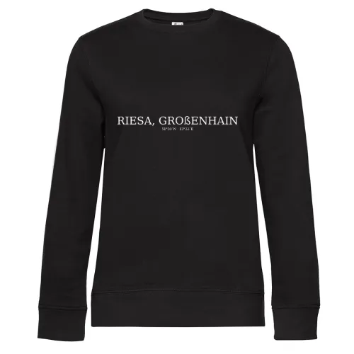 Riesa, Großenhain Koordinaten Sweat Frauen Queen Crew Neck