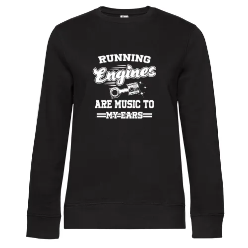 Running Engines Are Music - Kfz Mechaniker Sweat Frauen Queen Crew Neck