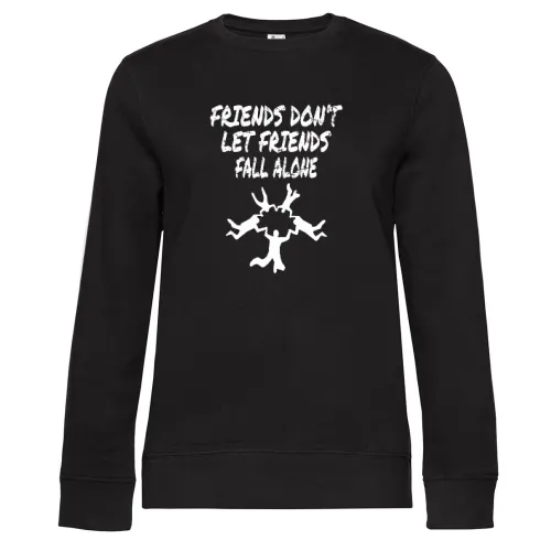 RW Freunde Fallschirmsprung Team Freundschaft Sweat Frauen Queen Crew Neck