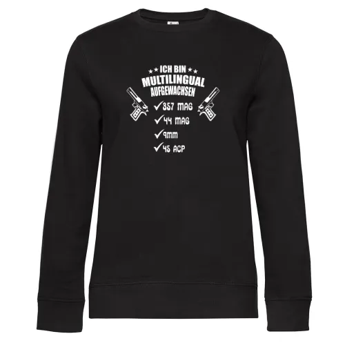 Schießstand Pistolen Revolver Sportschütze Lustig Sweat Frauen Queen Crew Neck