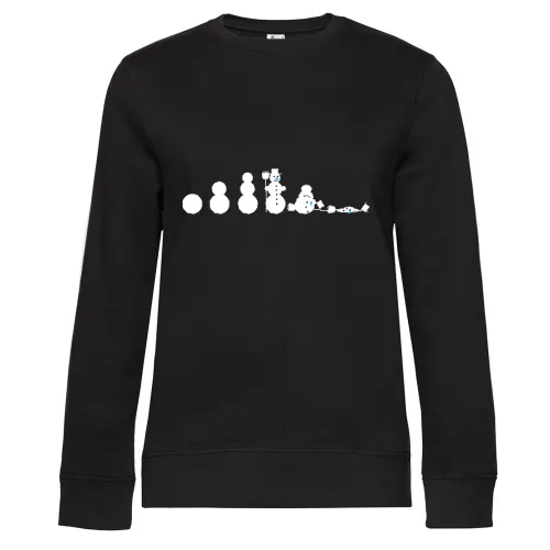 Schneemann Evolution Sweat Frauen Queen Crew Neck