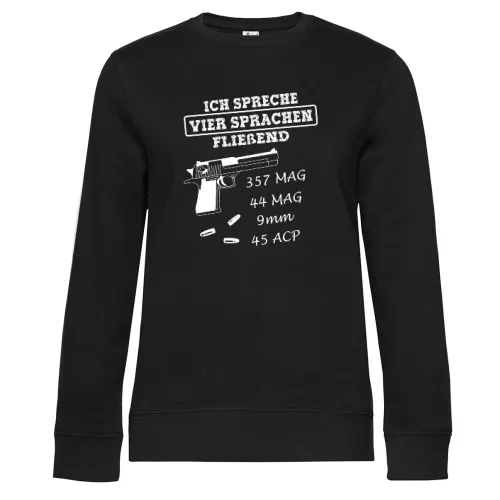 Schützenverein Schießstand Pistolen Revolver Motiv Sweat Frauen Queen Crew Neck