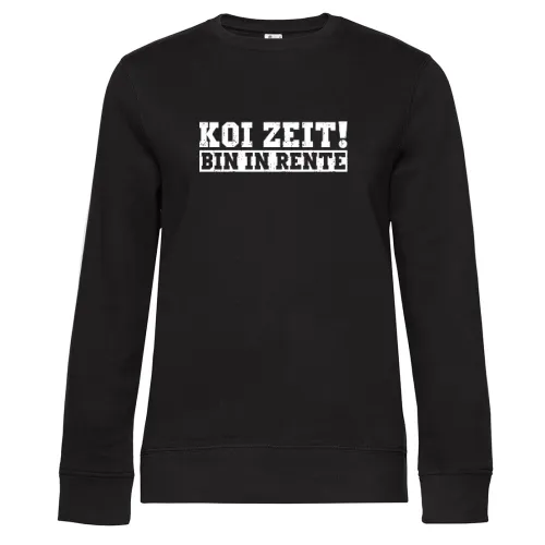 Schwäbisch Rente Schwaben Ruhestand Koi Zeit Motiv Sweat Frauen Queen Crew Neck
