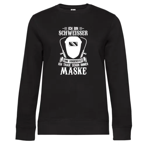 Schweißer tragen immer Maske - Schweißermaske Sweat Frauen Queen Crew Neck
