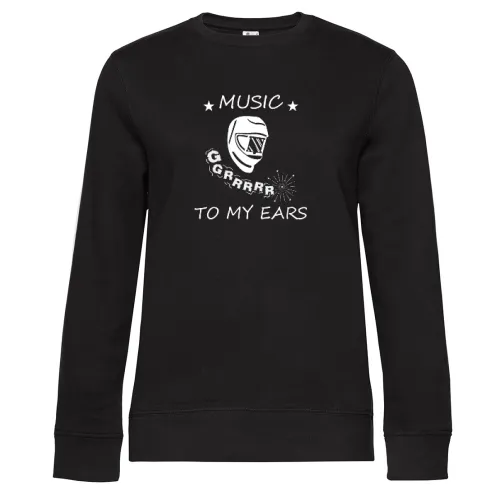 Schweißermaske Schweißer Schweißen Musik Sweat Frauen Queen Crew Neck