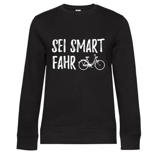 Sei Smart fahr Rad Sweat Frauen Queen Crew Neck