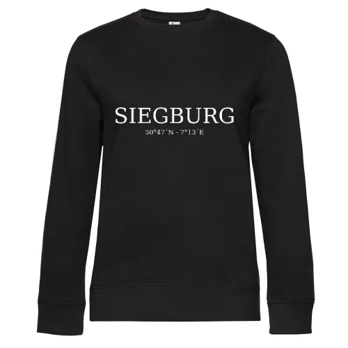 Siegburg Koordinaten Sweat Frauen Queen Crew Neck