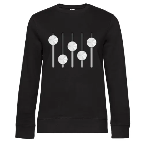 Silberne Schieberegler Sweat Frauen Queen Crew Neck