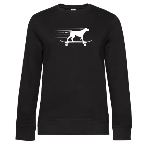Skateboard Hund Sweat Frauen Queen Crew Neck