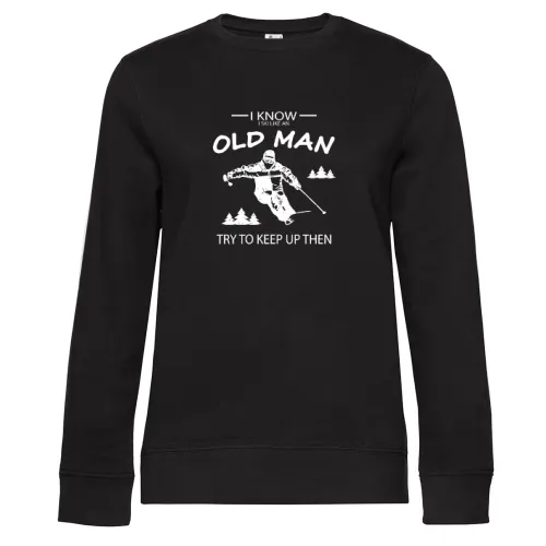 Ski like an Old Man - Skifahrer Rente Sweat Frauen Queen Crew Neck
