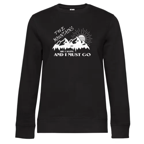 Ski Skifahren Skiurlaub Mountains Are Calling Sweat Frauen Queen Crew Neck