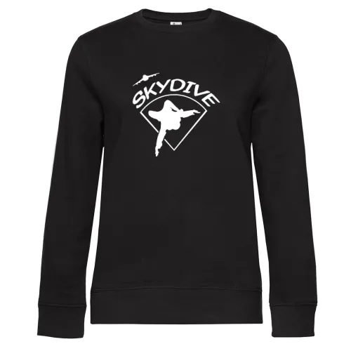 Skydive Fallschirmspringer im freien Fall Sweat Frauen Queen Crew Neck