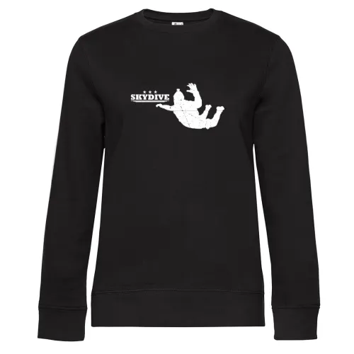 Skydive Fallschirmspringer im freien Fall Sweat Frauen Queen Crew Neck