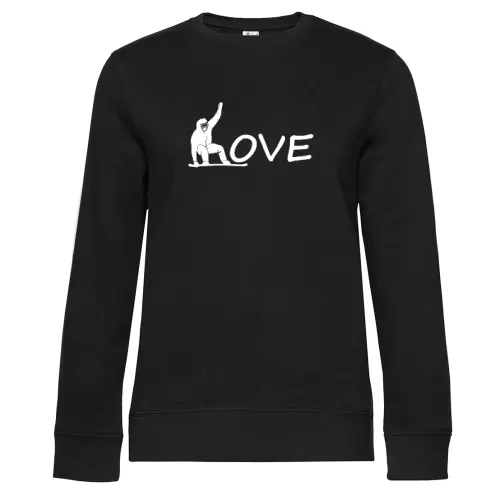 Snowboard Snowboarder Love Liebe Herz Sweat Frauen Queen Crew Neck
