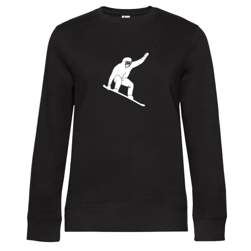 Snowboard Snowboarder Sprung Jump Trick Sweat Frauen Queen Crew Neck