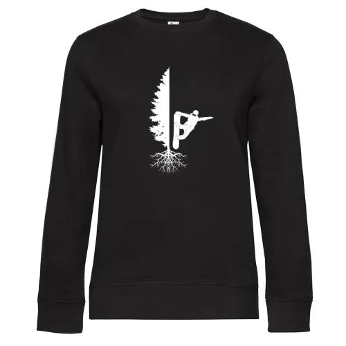 Snowboarder Off Piste Baum Snowboarden Boarder Frauen Sweat Snowboarder Off Piste Baum Snowboarden Boarder Sweat