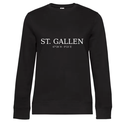 St. Gallen Koordinaten Sweat Frauen Queen Crew Neck