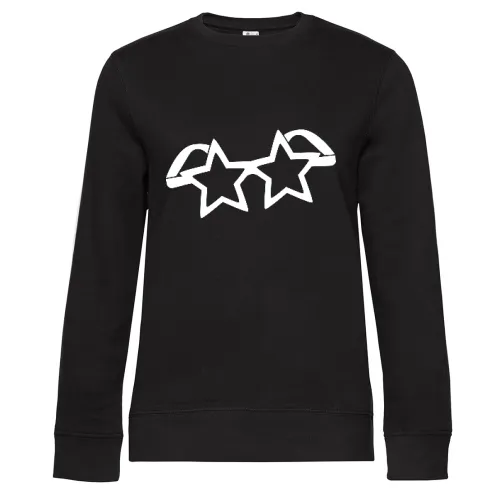 Sternen Brille Sweat Frauen Queen Crew Neck