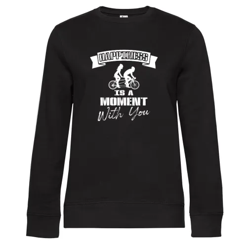 Tandem Fahrrad Happiness Spruch Radfahrer Sweat Frauen Queen Crew Neck