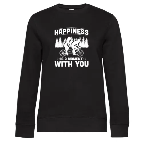 Tandem Fahrrad Happiness Spruch Radfahrer Sweat Frauen Queen Crew Neck
