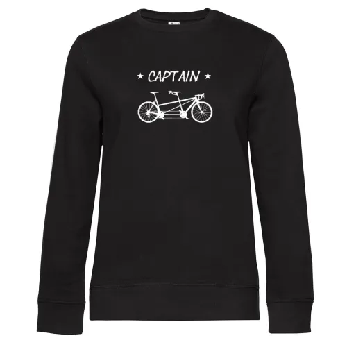 Tandem Fahrrad Kapitän Steuermann Sweat Frauen Queen Crew Neck