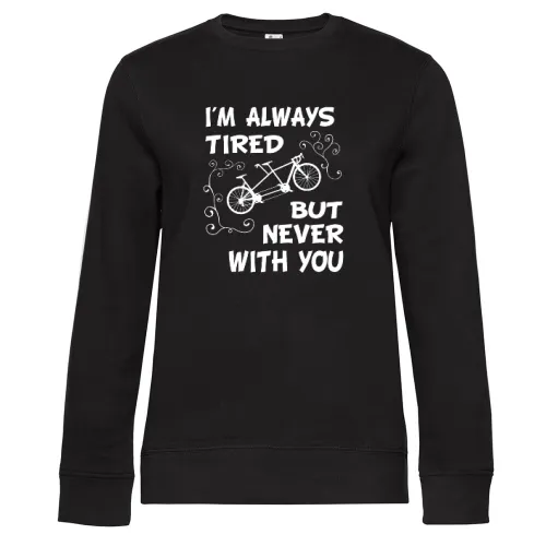 Tandem Fahrrad Liebe Radfahrer Paar Spruch Sweat Frauen Queen Crew Neck