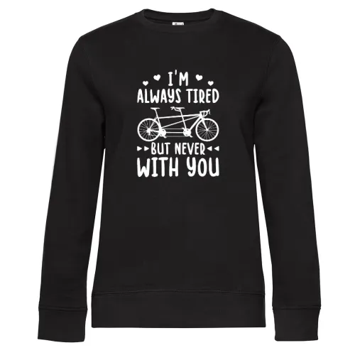 Tandem Fahrrad Liebe Radfahrer Paar Spruch Sweat Frauen Queen Crew Neck