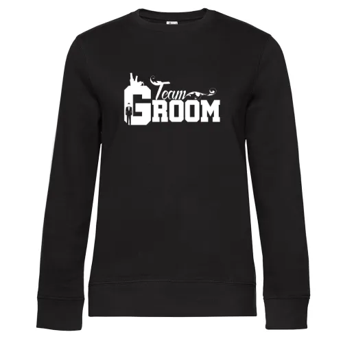 TEAM GROOM T-Shirt Geschenkidee Sweat Frauen Queen Crew Neck