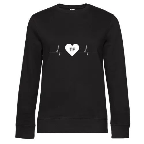 Teltow, Fläming TF Nummernschild Herzschlag Sweat Frauen Queen Crew Neck
