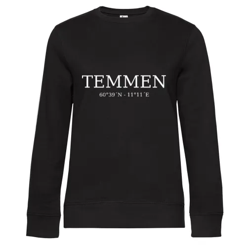 Temmen Koordinaten Sweat Frauen Queen Crew Neck