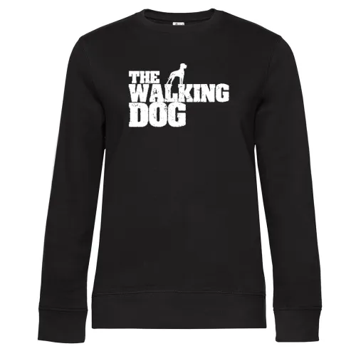 The Walking Dog Zombie Hunde Design Geschenkidee Sweat Frauen Queen Crew Neck