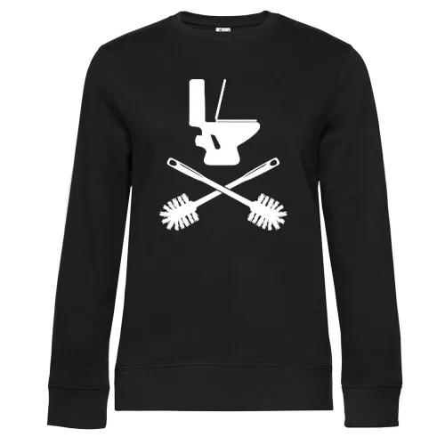 Toilette mit Klobürste Frauen Sweat