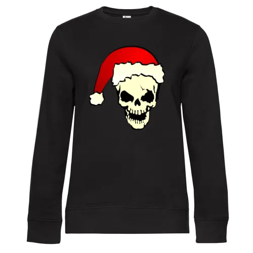 Totenkopf mit Weihnachtsmütze Sweat