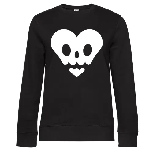 Totenschädel in Herzform Frauen Sweat Totenschädel in Herzform Sweat