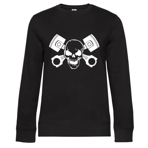 Totenschädel mit Motorkolben Frauen Sweat