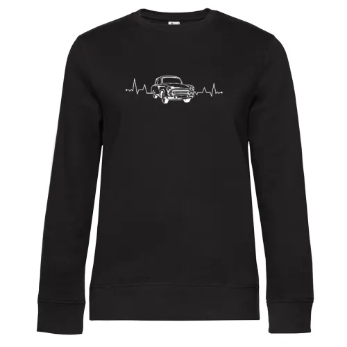 Trabi Herzschlag - DDR Fahrzeug Ossi Pappe Puls Frauen Sweat