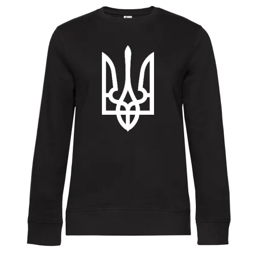Ukraine Wappen Sweat Frauen Queen Crew Neck