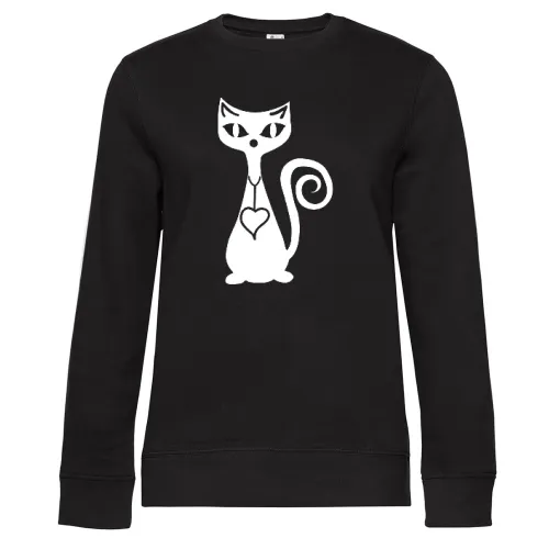 verliebter Kater Sweat Frauen Queen Crew Neck