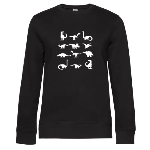 Viele Lustige Dinosaurier Für Dino Liebhaber Sweat Frauen Queen Crew Neck