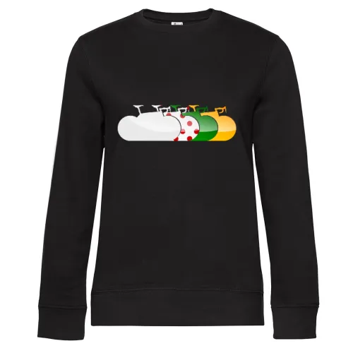 vier Tour Räder Sweat Frauen Queen Crew Neck