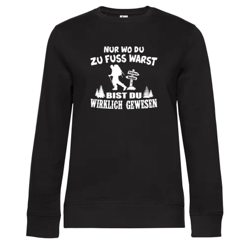 Wandern Wanderer Zu Fuss Hiking Outdoor Geschenk Sweat Frauen Queen Crew Neck