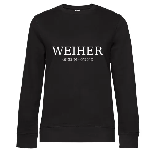 Weiher Koordinaten Sweat Frauen Queen Crew Neck