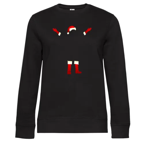 Weihnachtsmann im dunkeln Sweat Frauen Queen Crew Neck