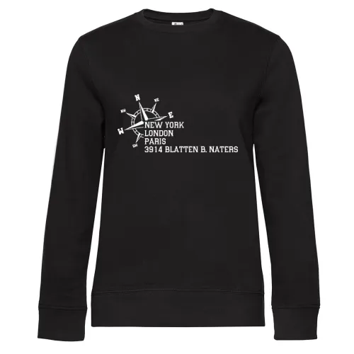 Weltstadt 3914 Blatten b. Naters Sweat Frauen Queen Crew Neck
