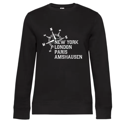Weltstadt Amshausen Sweat Frauen Queen Crew Neck